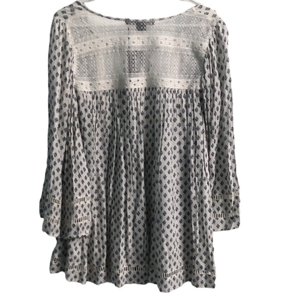 French Connection Ava Tile Gypsy Boho Top Size Large - Picture 13 of 15